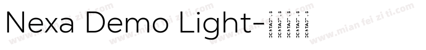 Nexa Demo Light字体转换